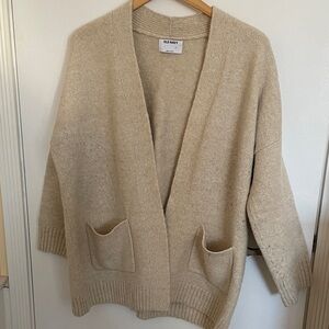 Size L Old Navy Light Tan Open-Front Cardigan